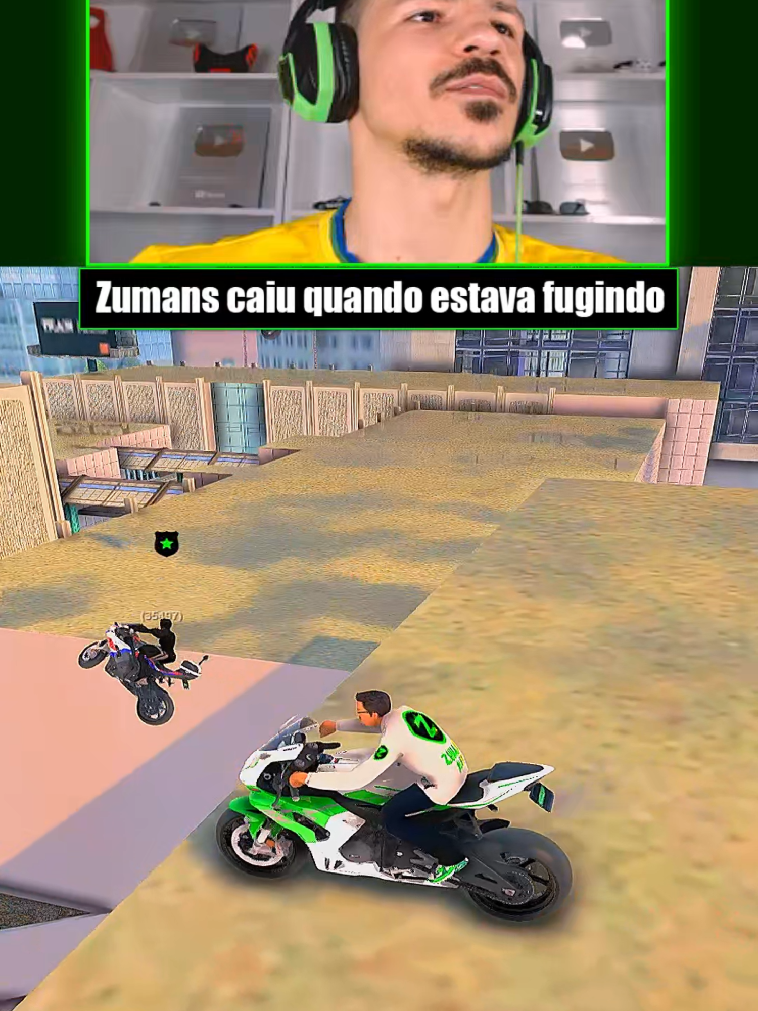 Zumans caiu no final da fuga quando estava fugindo #forupage #gta #game #fyp