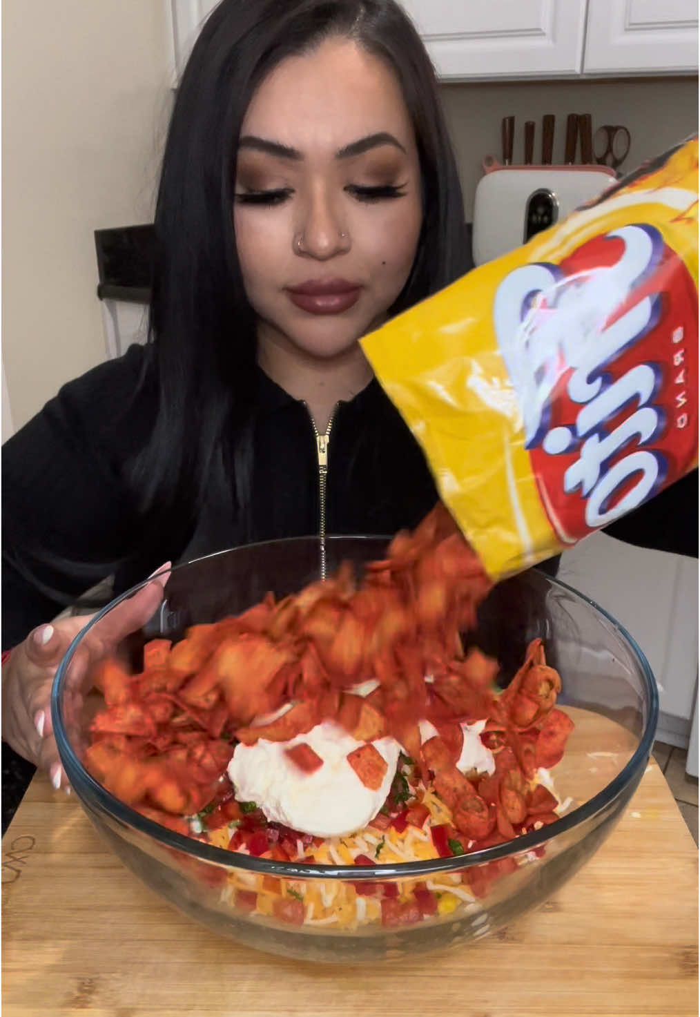 Who else has tried this frito salad?❤️  #food#eat #eatasmr #eating #eatingasmr #asmr #cookwithme #asmrsounds #oddlysatisfying  #food #eat #eatwithme #mukbang  #eatingsounds #cooking #cook #easymeals #EasyRecipes  