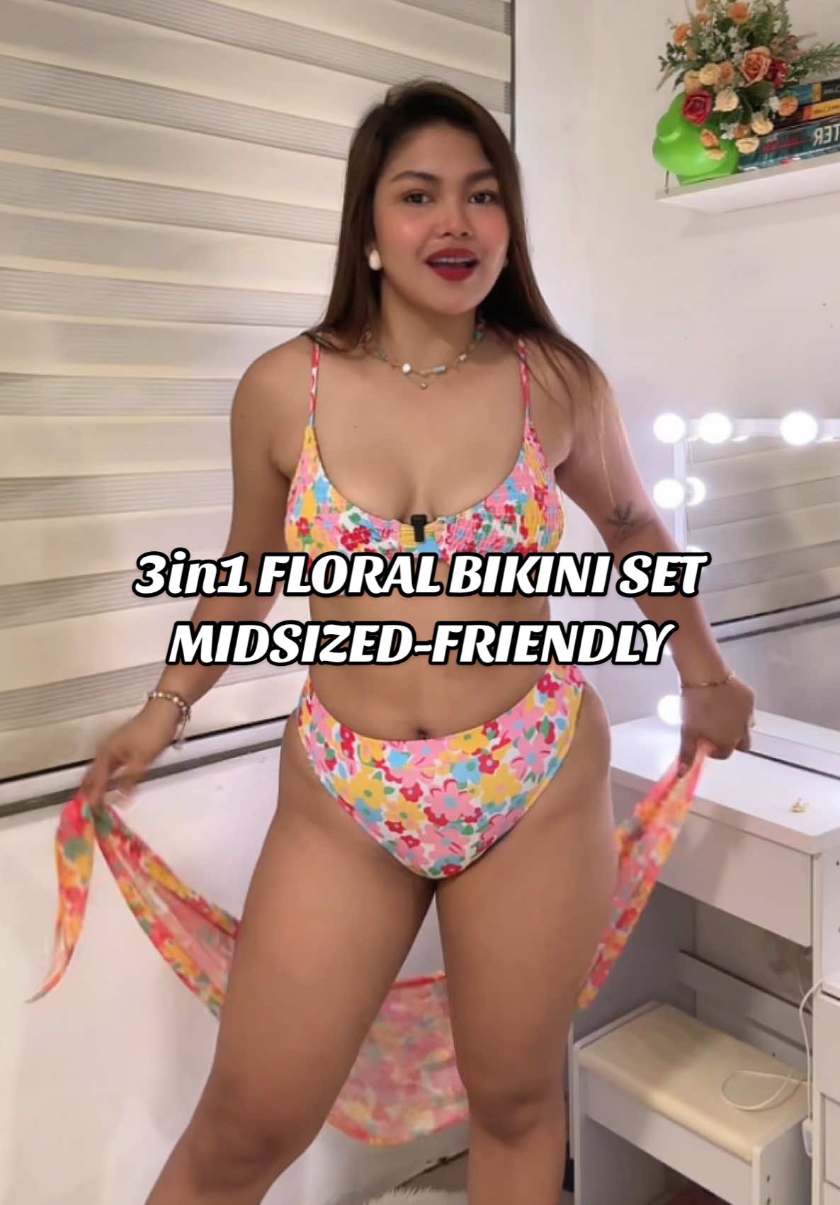 Not a bikini season but okay na rin yung laging handa 😂 BUY THIS CUTE FLORAL SWIMWEAR BEFORE IT RUNS OUT kasi with this quality and style, for sure mabilis to mauubos kapag beach season na 😍💯💕🥵 #swimsuit #floralswimsuits #swimsuitinspo #twopieceswimsuit #3in1bikini #bikinimidsize #twopieceset #swimwear3in1 #flowertwopiece 