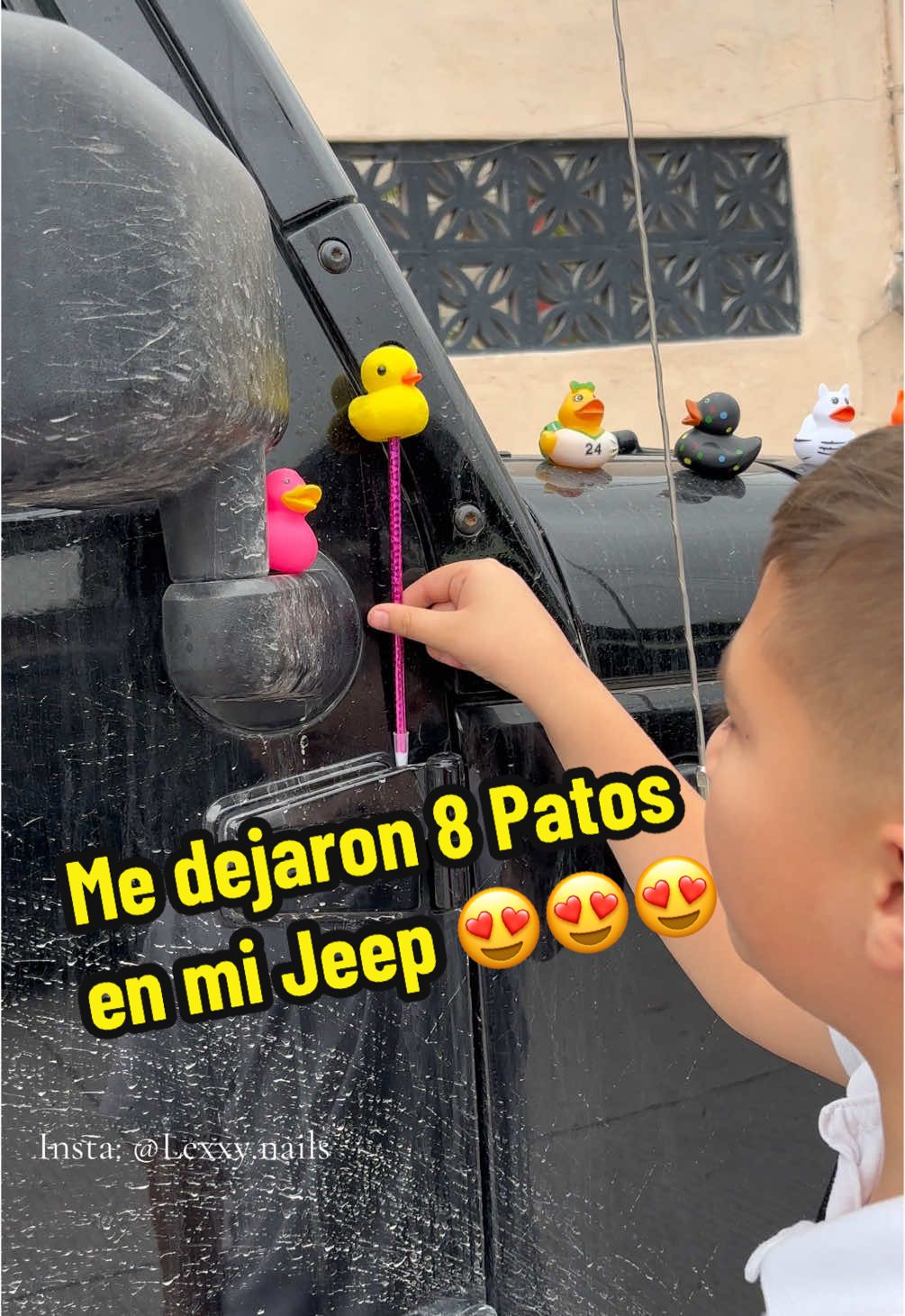 Me dejaron 8 patitos esque no puedo con su amor 😍😭😭💕 #jeep #jeeplife #duck #ducking #duckingjeeps #lexxynails 