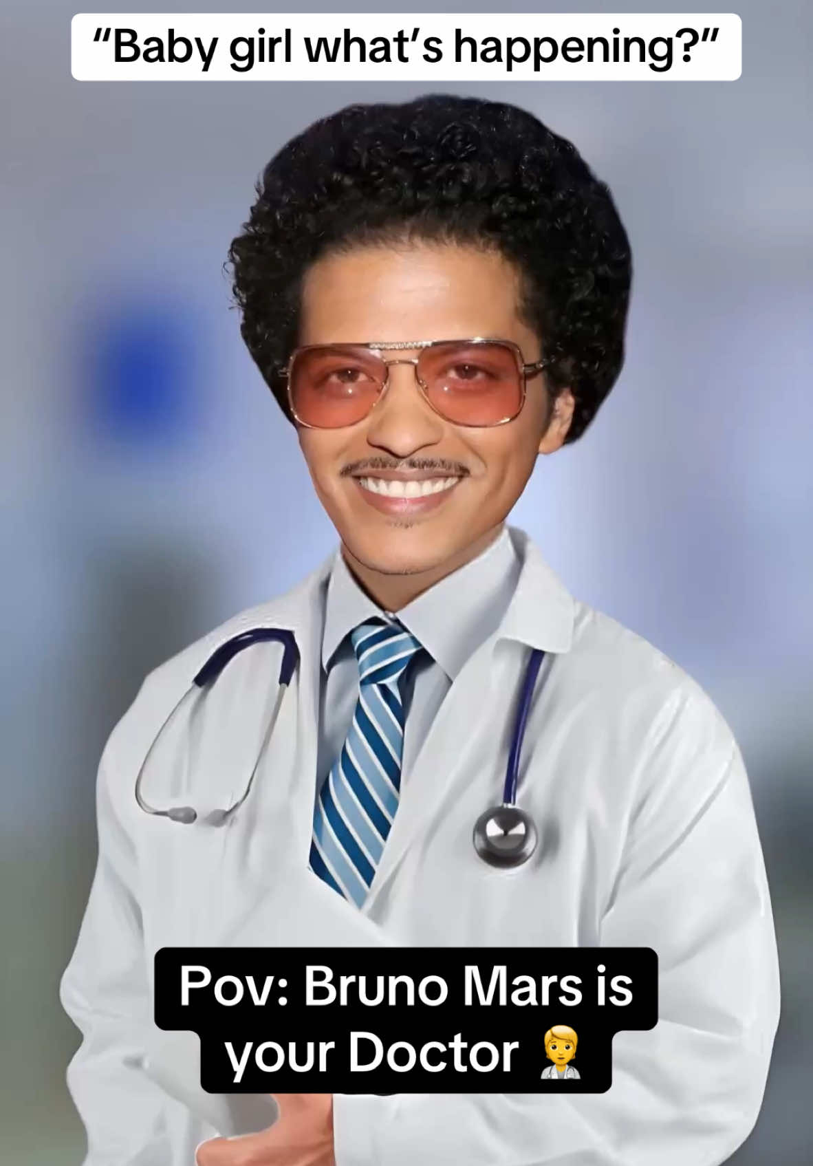 If Bruno Mars was your Doctor 🧑‍⚕️ @Bruno Mars #brunomars #popmusic #diewithasmile #silksonic #24kmagic #lockedoutofheaven #bruno #fyp 