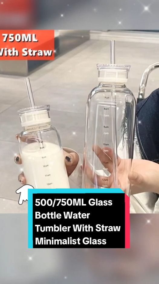 500/750ML Glass Bottle Water Tumbler With Straw Minimalist Glass Bottle Elegant Transparent Water Bottle  Price dropped to just ₱135 pesos! Don't miss out! Tap the link below! #glassbottlewatertumblerwithstraw #TikTokShop #tiktokaffiliate #TikTokFashion #tiktokfinds #tiktokph #LearnOnTikTok 