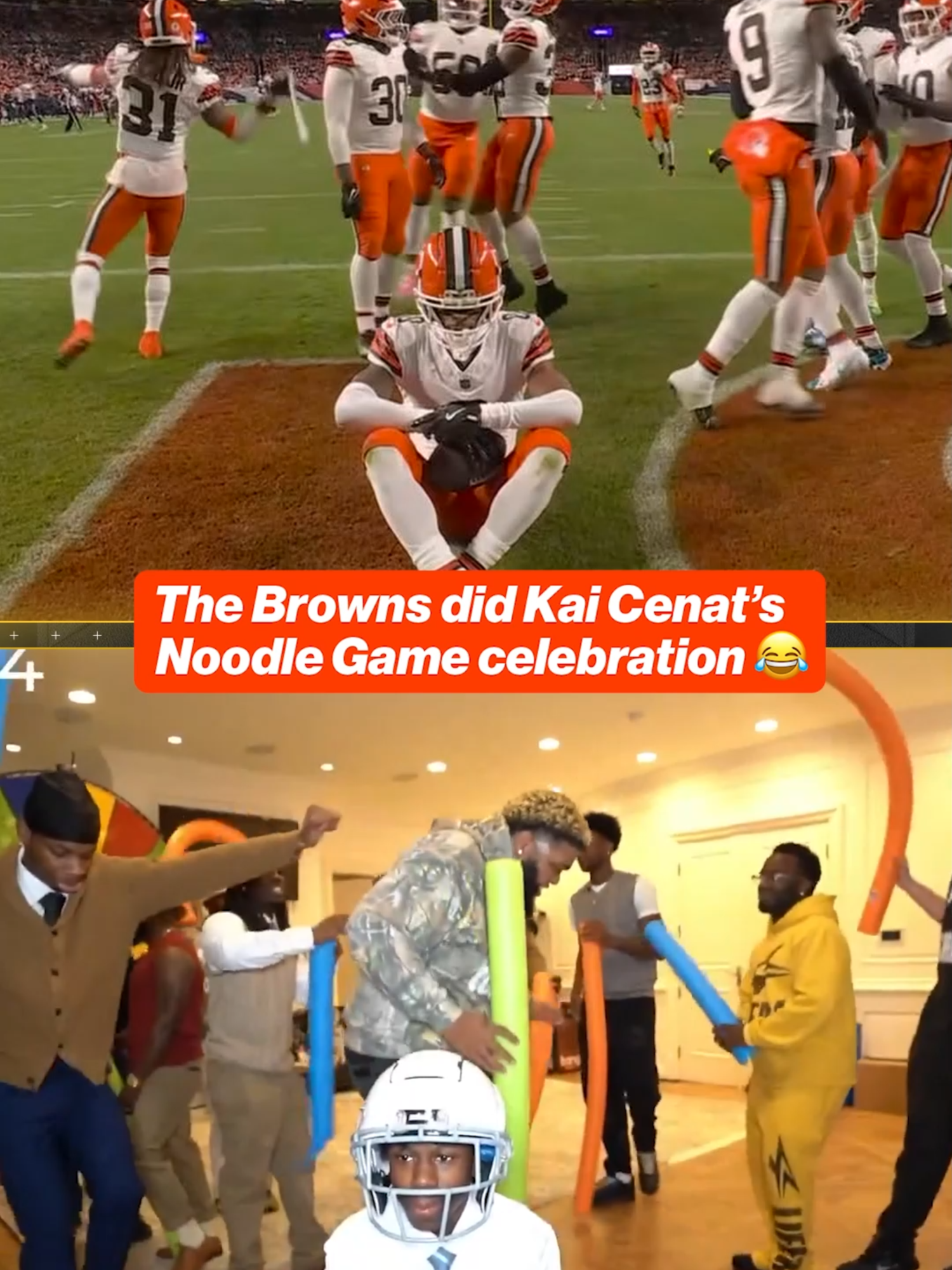 The might be winner for Celebration of the Year tbh #nfl #nfltiktok #nflfunny #clevelandbrowns #kaicenat