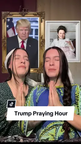 Dont forget to pray to our King.. I mean our president!!! It’s illegal now to miss Trump praying hour you know?!  Sarah-Anne and Anna-Beth are Donald Trump’s perfect patriots. They listen to everything he says.  . . Texas Bible Curriculum  Blue bonnet cirriculum  Texas board of education 2024 Trump cabinet picks  Trump nominations #voteblue2024💙💙💙 #liberal #democrat #trump #magacult 