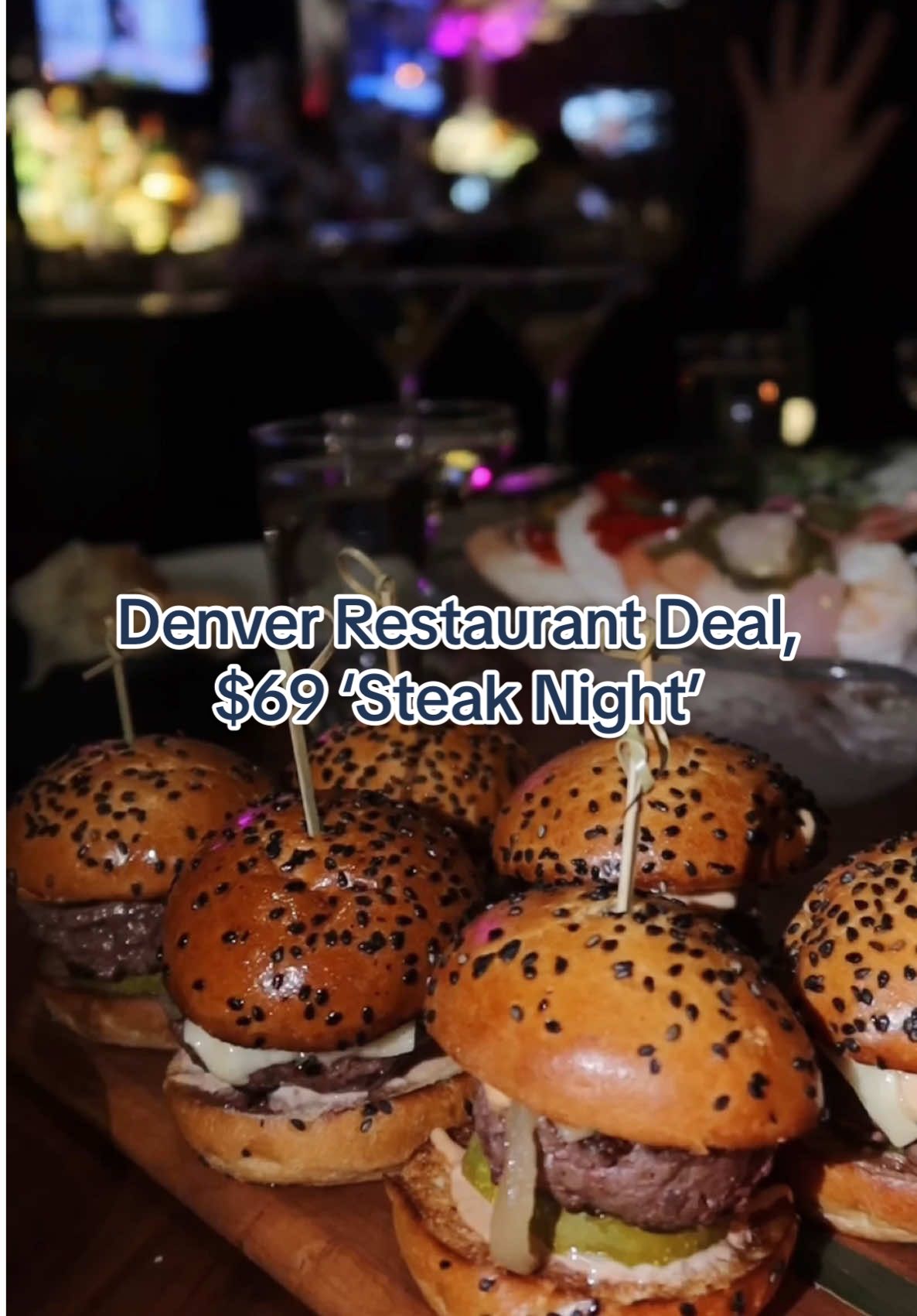 This Denver restaurant has a $69/person ‘Steak Night’ menu, Sunday to Thursday… 👇🏼🥩 STK’s Steak Night menu is a phenomenal deal & a great spot for a sexy date night or fun gathering. For $69/person, you get to choose between a Bottle of Bubbles or Bonanza Cabernet along with 2 starters, 2 entrees, 2 sides, & 1 dessert. Run, don’t walk! @eatstk  We began our ‘Night Out’ with a Bottle of Bubbles - a bottle of La Marca prosecco. For our 2 starters we had the Lil Brgs & Baby Gem Caesar. The Lil Brgs were made with wagyu beef & special sauce on a sesame seed bun. The Lil’ BRGS stole the show; they were drool worthy. The buttery wagyu beef was so juicy. For our 2 entrees, we had the 14oz NY Strip and the Truffle Tagliatelle. The 14oz NY Strip was hand-cut to about 1 ½ inches thick and featured a robust beef flavor. The Mushroom & Truffle Tagliatelle was made with pecorino, braised mushrooms, and baby spinach shaved black truffle.  For our 2 sides we had the Tater Tots & Asparagus. For our 1 dessert we had the Apple Pie. The Apple Pie was made with cinnamon crumble & maple creme fraiche. The Apple Pie was wonderful - nice and warm with that comforting taste of cinnamon & the holidays. Check it out & follow for more restaurants in Denver! #STK #STKDenver #stknight #steaknight #denverdeals #denverrestaurants #denverfood #denversteak #steak #creatorsearchinsights 
