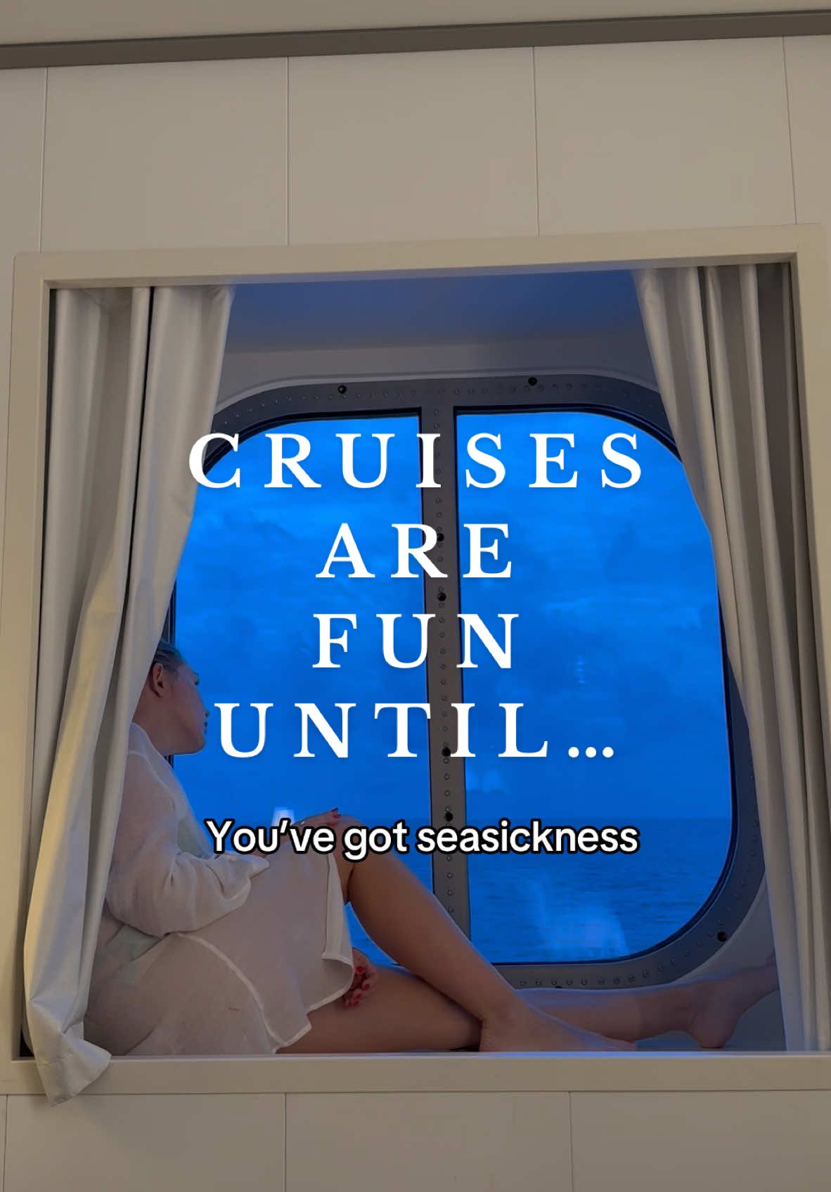 The sea had other plans… and they didn’t include me enjoying the view🌊🛳️ #SeasickLife #CruiseDiaries #TravelRealities #OceanDrama #seasickness #seasick #motionsickness 