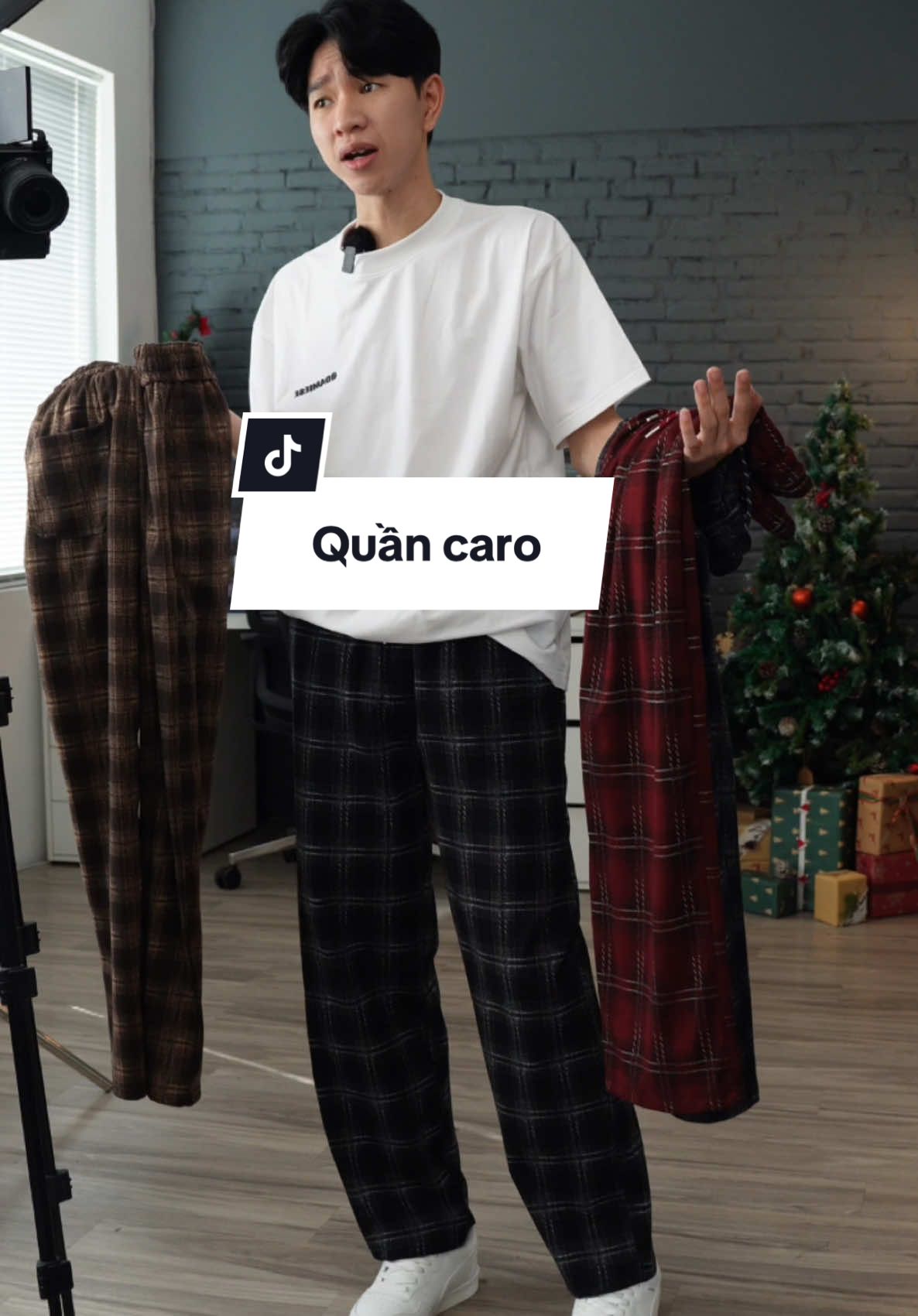 Con quần caro đầu tiên trong cuộc đời mà tui mặc 🤣 #outfit 