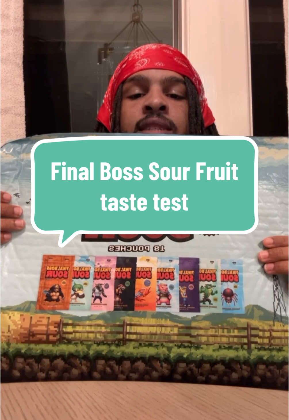 Final Boss Sour Fruit taste test 💕 would you try it ? 💕 #foodcritic @finalbosssour @K’ Hood 