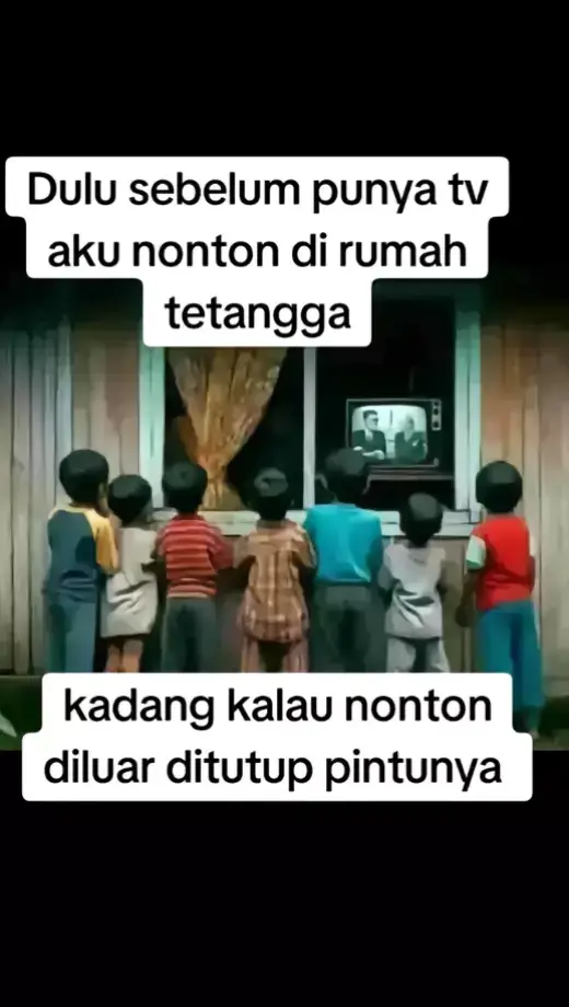 Gambaran nonton TV dulu di tetangga,kadang pintu d tutup nostalgia 1996 fyp #masa kecil dahulu kala kenangan tidak bisa d ulang lagi😞😞