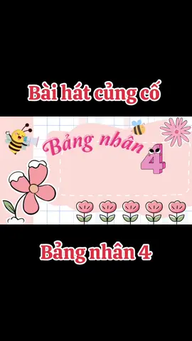 Bài hát bảng nhân 4 từ Suno AI#suno #AI #canvapro #video #giaovientieuhoc #toanhoc #tieuhoc 