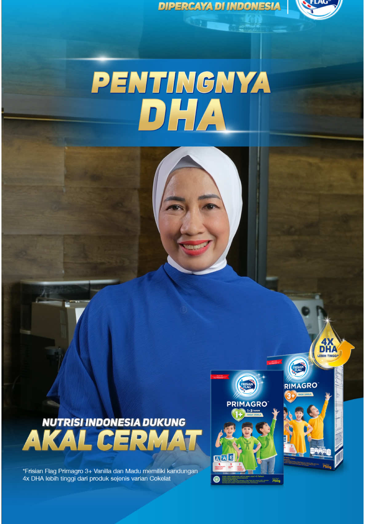 Tahukah Ibu bahwa DHA penting untuk pertumbuhan otak si Kecil? Yuk Bu, simak video berikut untuk mengetahui jumlah kebutuhan DHA harian si Kecil sesuai dengan usianya untuk dukung Akal Cermatnya. Tak lupa berikan si Kecil susu Frisian Flag Primagro yang mengandung DHA 4x lebih tinggi setiap hari! #FrisianFlagPrimagro #NutrisiIndonesiadukungAkalCermat