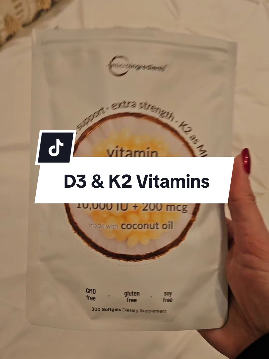 Micro Ingredients - Vitamin D3 & K2 Softgels With Coconut Oil  ✨️ Take 1 Daily, 300 Soft Gels #tiktokcybermonday #tiktokholidaydeals #tiktokshopholidayhaul  #vitamins #supplements #d3k2 #microingredients #d3k2vitamin #coconutoil 