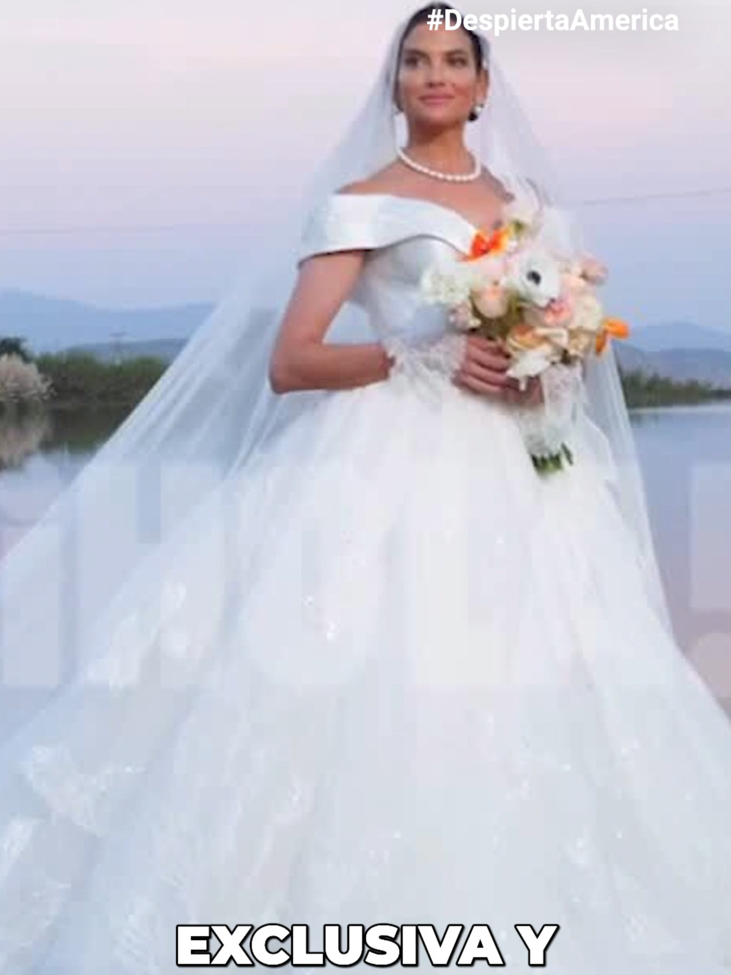 Woow! 🥰😍 @nataliajimenezoficial lució bellísima con su vestido de novia. 👰‍♀️🤵💍 ¡Muchas felicidades a los recién casados! ✨👏 La más completa información en @despiertamericatiktok de lunes a viernes a las 7a/6c #TVContent 📺✨ #Boda #Famosos #NataliaJimenez #Manager #ArnoldHemke