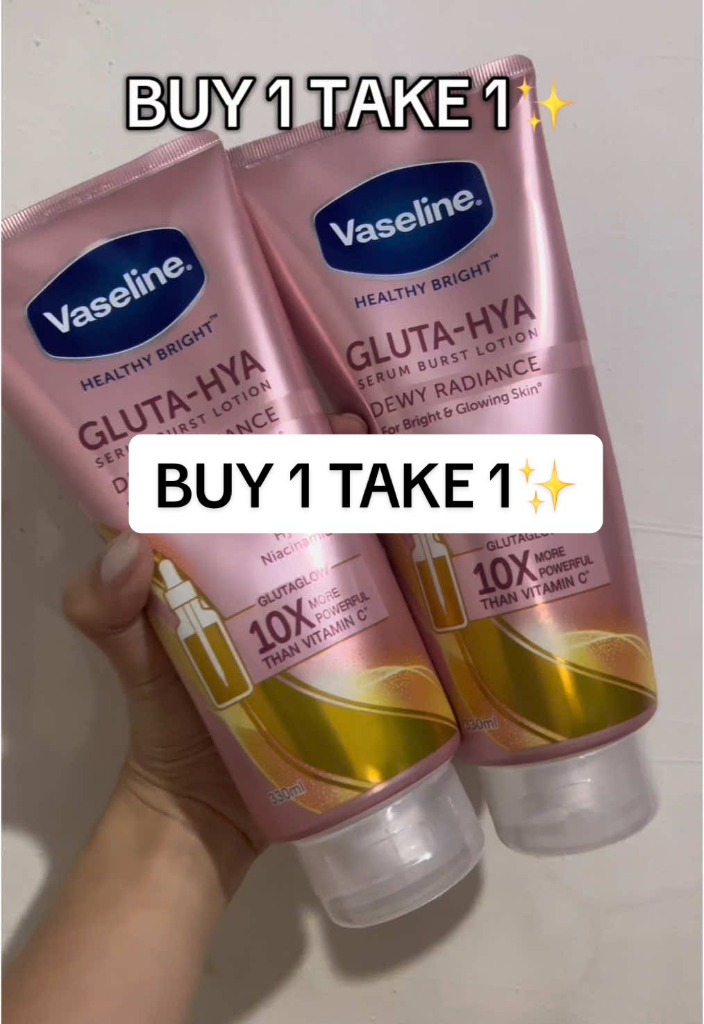 @Unilever Beauty PH vaseline gluta-hya lotion is B1T1‼️😍✨ #vaseline #vaselineph #glutahya #glutahyalotion #lotion #vaselineglutahya #fyp 