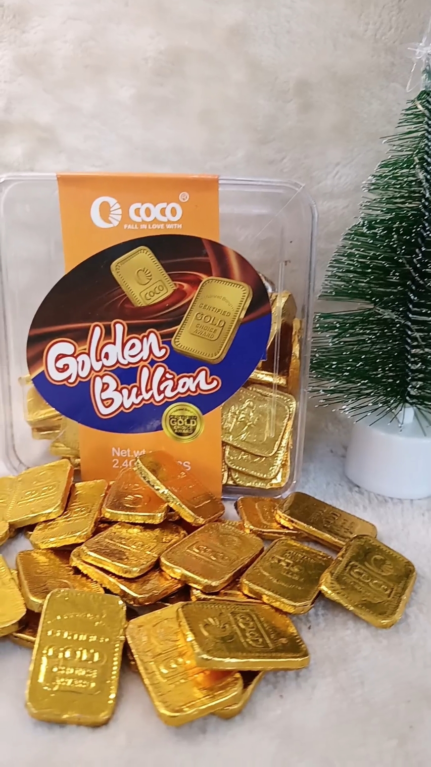 Coco Golden Chocolate Bullion Jar 100pcs💖 #checkthisoutnow✅🛒 #chocolate #goldenchocolate #luckygold #yummy #coco #goldenbullionchocolate #100pcsna 