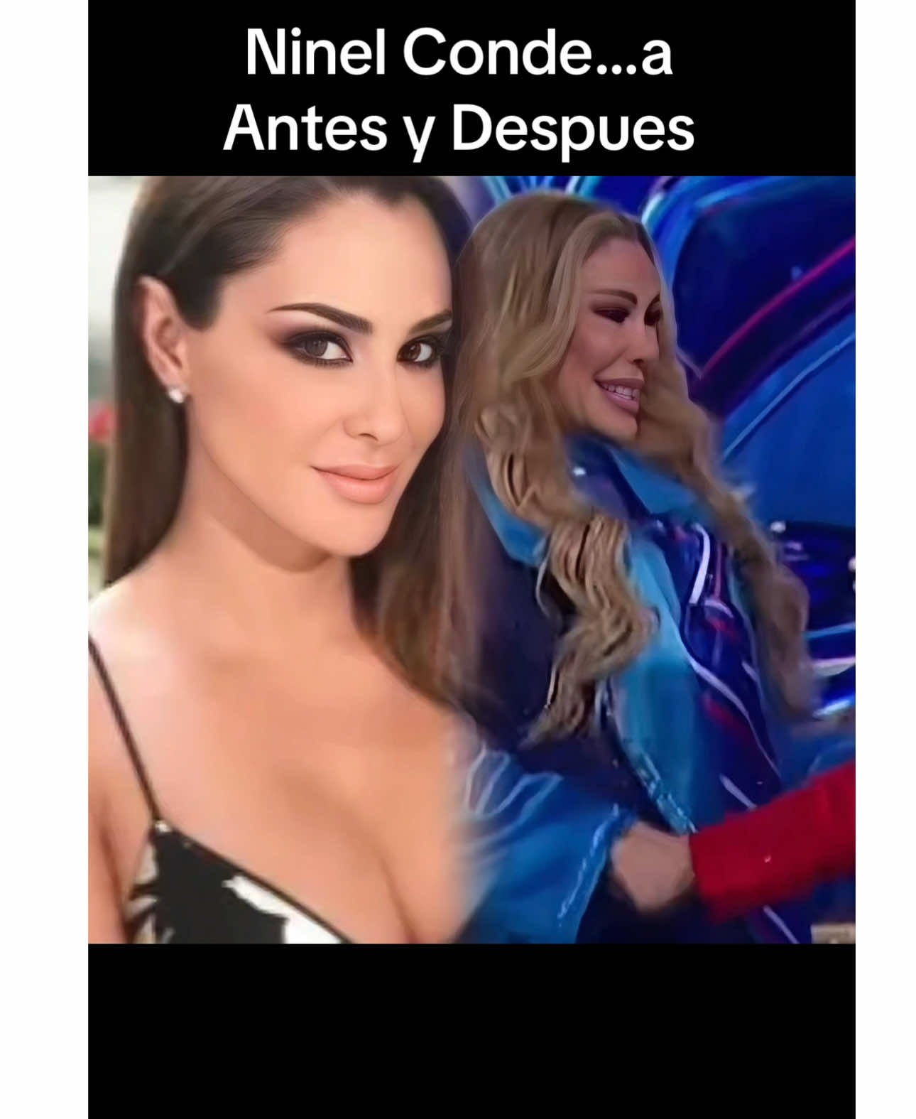 #CapCut  Ninel Conde , antes y ahora… que impresion🫢. Esas capturas de ella vistiendo en azul es de su reciente paso por el programa @¿Quién es la máscara?  De televisa… #tiktok #mexico #ninelconde #music #grupero #video #antesydespues #cirurgia #chisme #farandulaecuatoriana 