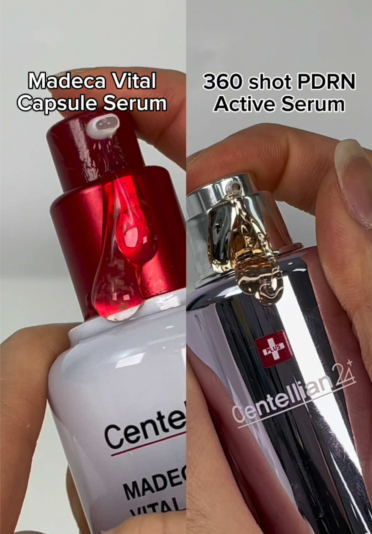 Madeca Vital Capsule serum vs 360 shot PDRN Active serum Which one is your fav? 🧐🧐 #centellian24 #centellian24global #kbeauty #madeca #MadecaVitalCapsuleSerum #360ShotPDRNactiveSerum #whichoneisyourfavorite #GlowUp #antiaging #koreanskincare #skincare #SelfCare #glassskin #viral #pdrn #teca #skincareaddict #cosmetics 