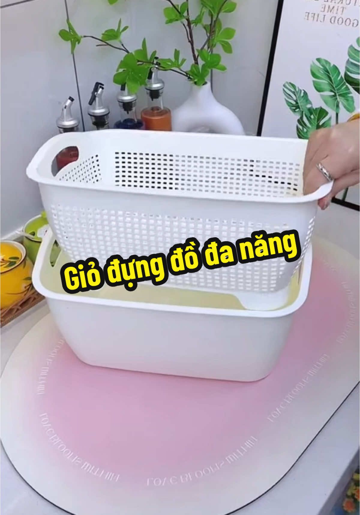 Giỏ đựng đồ 2 lớp#giodungdodanang #giadungtienich #xuhuong 