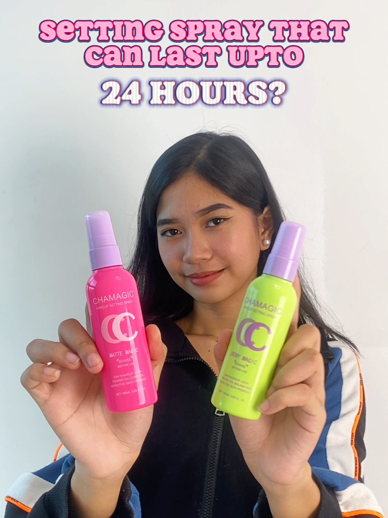 Achieve a picture-perfect look with our setting spray that provides a long-lasting dewy or matte finish. Shine bright all day without the need for constant touch-ups! We are live tomorrow, DECEMBER 04, 2024, from 12:00 NN - 10:00 PM! SEE YOU! #ChamagicPH #Chamagic #SettingSpray #24hourMakeupLock #MatteFinish #DewyFinish