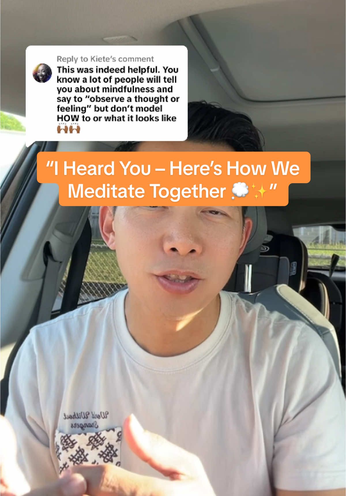 Replying to @Kiete  “Instead of just talking about meditation, I’m here to experience it with you together, in real-time. Let’s take a moment to breathe, notice, and simply be present. This is your reminder that mindfulness can be simple and impactful 🌿✨.” #MindfulnessTogether #GuidedMeditation #MeditateWithMe #InnerPeace #MindfulMoments #SelfCareDaily #BreatheAndBe #MeditationJourney