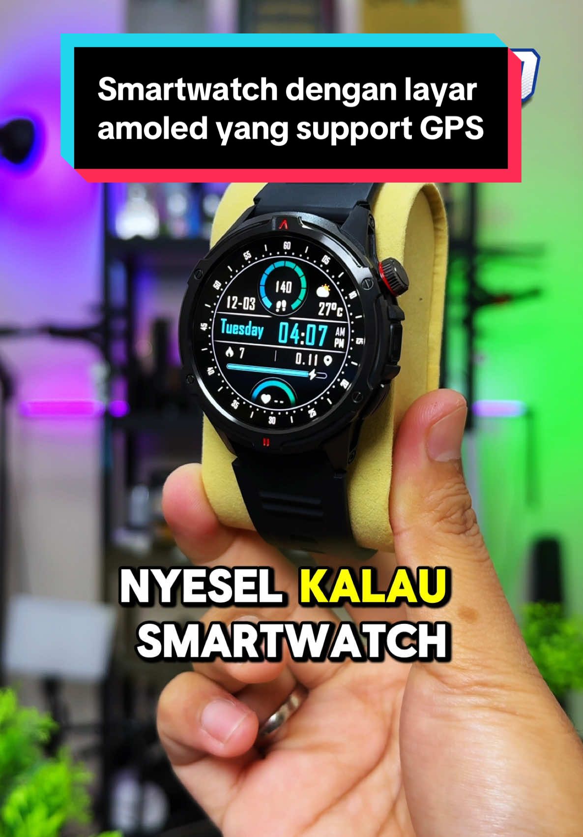 Smartwatch Aolon Tetra R4 ini ganteng banget layar amoled, lengkap dengan GPS dan bisa connect ke strava ini sih paket lengkap 😆 #smartwatch #smartwatchaolon #aolontetrar4 #rekomendasismartwatch #smartwatchviral #adlihibatul 