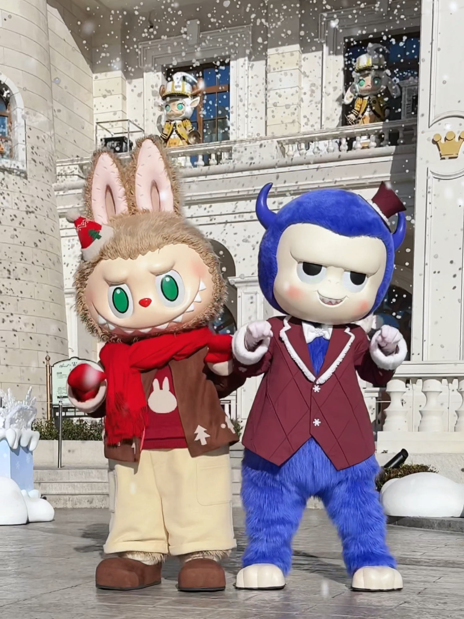 LABUBU & YAYA are bringing the 'First Snow' magic! ❄️✨#popmart #labubu #themonsters #firstsnowchallenge #popchristmas #popmartchristmas #unboxjoy 