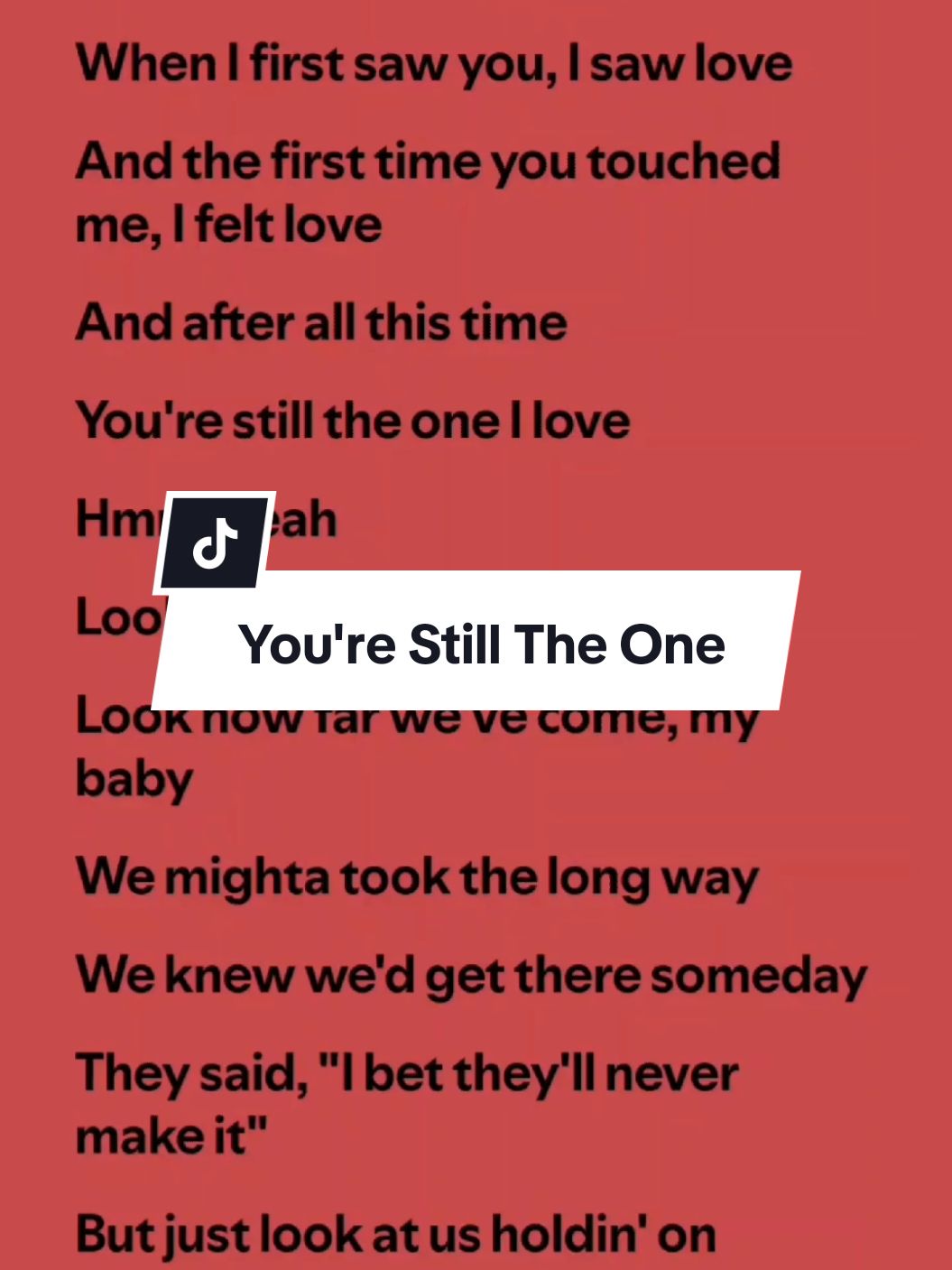 You're Still The One lyrics by Shania Twain #spotify #lyrics #fullsong #songlyrics  #yourestilltheone  #shaniatwain #popular #fyp #music_lyrics1594 