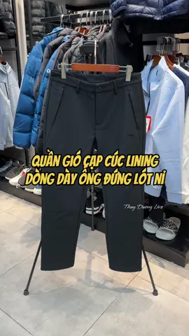 Dms1021 | Quần gió nam lót nỉ Lining phiên bản cạp cúc bấm siêu đẹp. Thêm dòng ống đứng nữa thì hết nước luôn. Bản này của em là dòng dày dặn ạ. Số lượng ít  ##thuyduonglivee##dothethaonam##diemmysport##thuyduonglive2##quannilotni