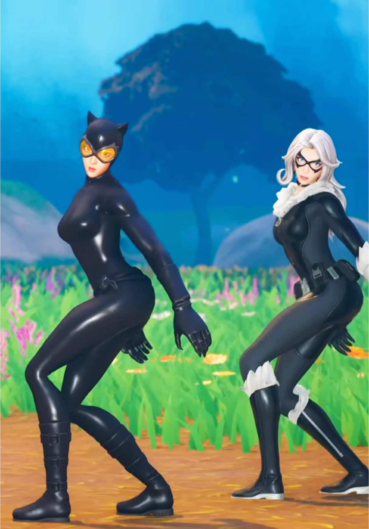 Two cats is better than one😍 @molssssxx (Map by @RenoRivsan) #fortnite #fortniteskin #fortniteemote #edit #fortniteedit #catwoman #blackcat #trendin #fyp 