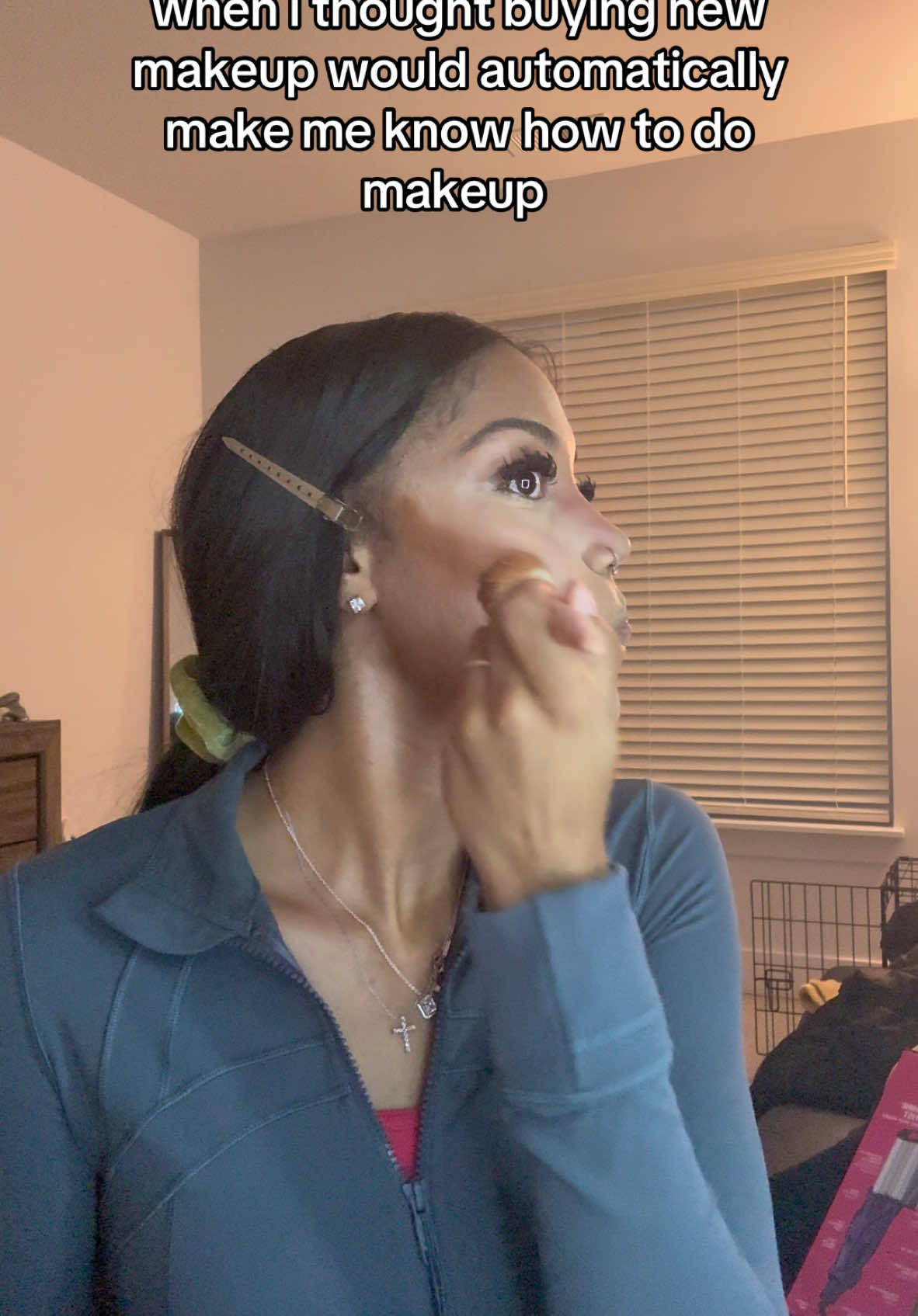 mind yall….i tried this MINUTES before my birthday dinner and pictures 😂😂 #fyp #makeuptutorials 