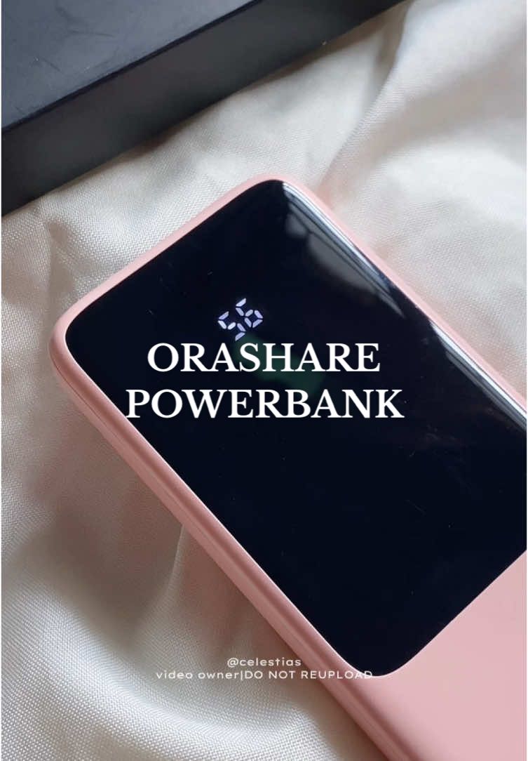 with built-in cables!!😙 #orashare #orasharepowerbank #powerbank #powerbankviral #fastchargingpowerbank 