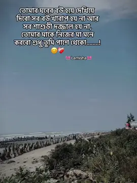 তোমার ঘরের বউ হয়ে দেখিয়ে দিবো সব বউ খারাপ হয় না আর সব শাশুড়ী দজ্জাল হয় না, তোমার মাকে নিজের মা মনে করবো শুধু তুমি পাশে থেকো........! 😊❤️‍🩹#foryoupage #foryou #lamishabapari990 #bdtiktokbangladesh 