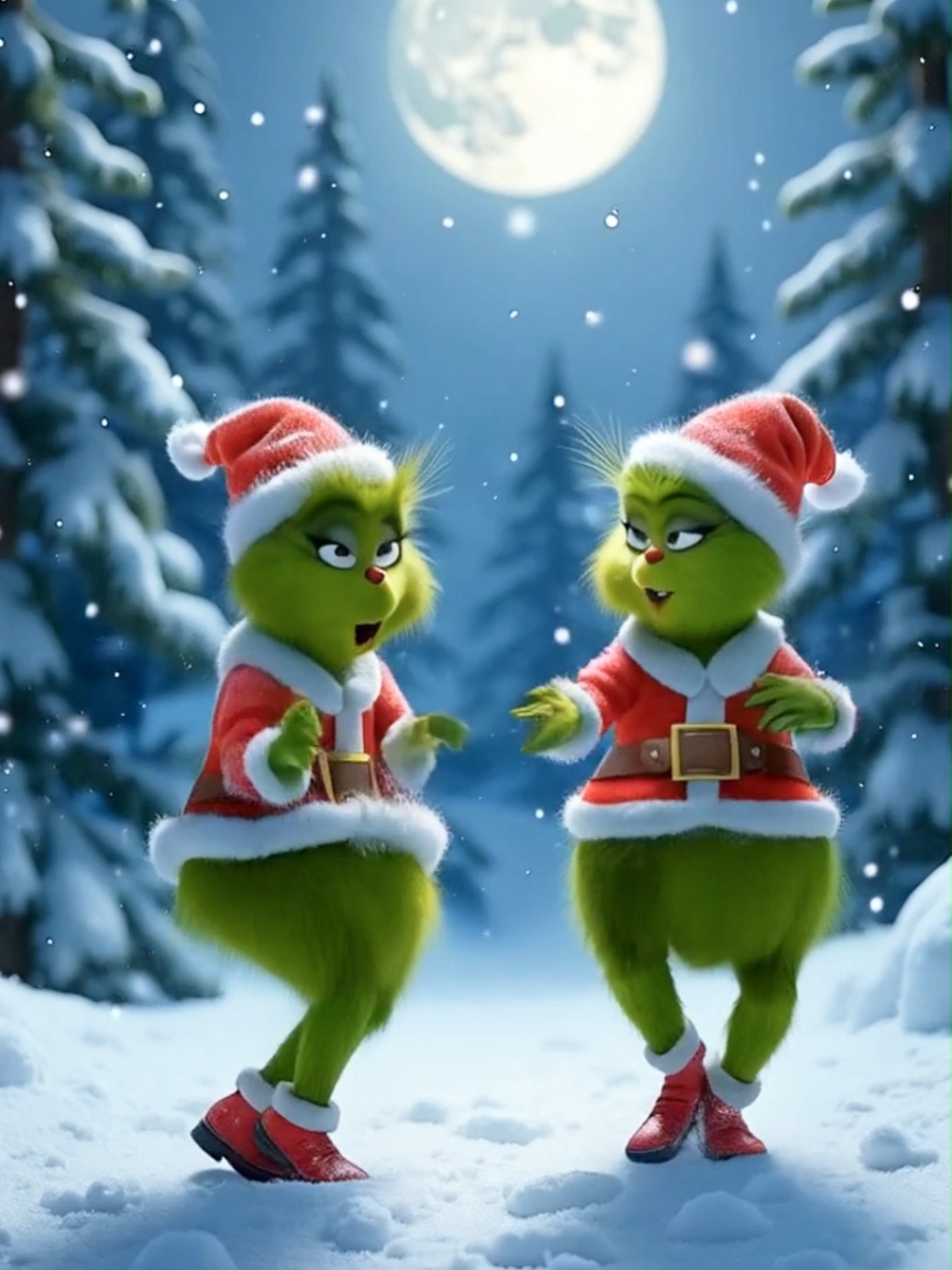 Grinch dancing in the snow #cute #grinch #christmas #merrychristmas #xmas #christmastree #festivefun #winter #christmasmagic #santaclaus #viralvideos #fyp #mustwatch #ai 