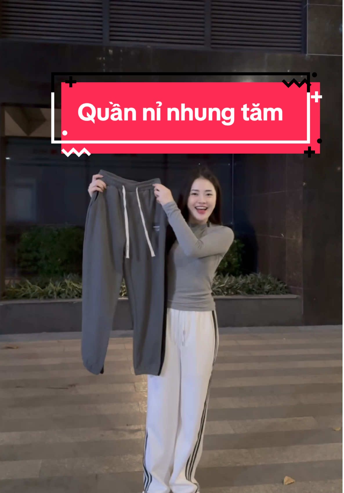 Quần nỉ nhung tăm đẹp mà zá có hơn trăm xu 2c thui ạ🥰