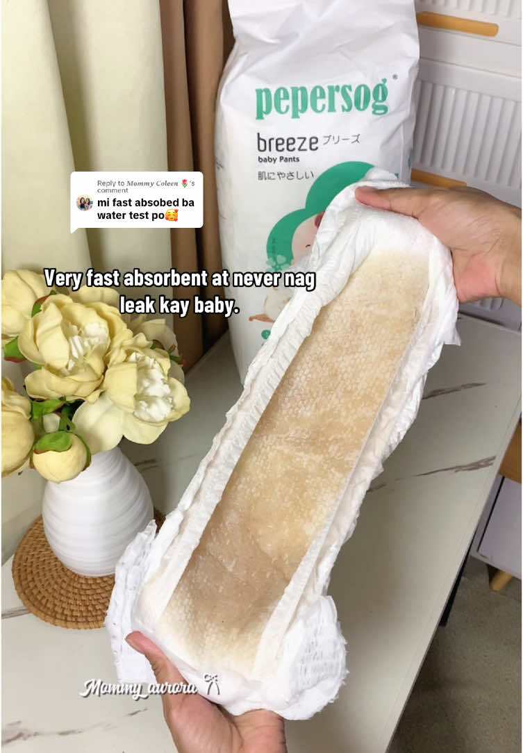Replying to @𝑴𝒐𝒎𝒎𝒚 𝑪𝒐𝒍𝒆𝒆𝒏 🌷  pepersog diaper.#diaper #pepersog #pepersogdiaper #babydiaper #diaperwatertest #diaperrecommendation #fyp #foryou 