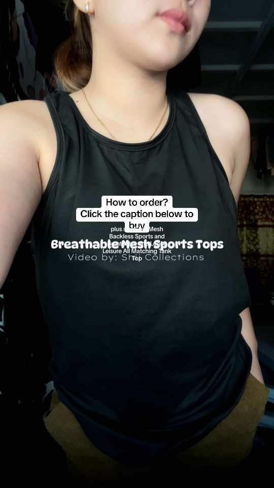 CLICK HERE➡️@Shii Collections⬅️ plus size Thin Mesh Backless Sports and Breathable and Loose Leisure All Matching Tank Top Womenswear Universal Sports Vests #tanktop #sportstop #sando #top #meshtop 