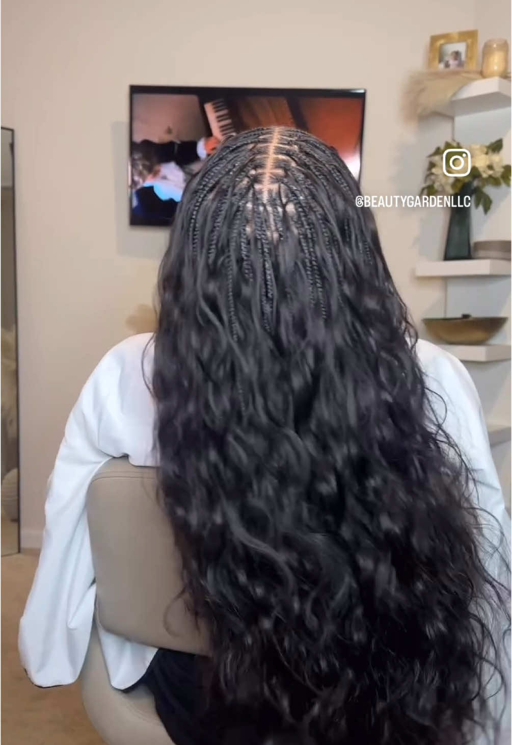 Small Beach Boho Body Wave ( 2 18” bundles @Ygwigs #fyp #viral #knotlessbraids #bohoknotlessbraids 