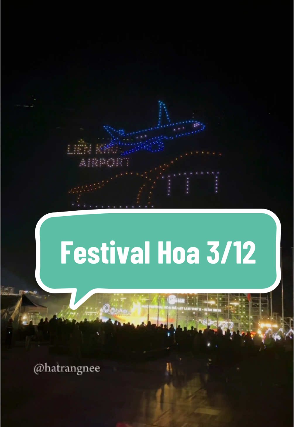 Festival Hoa hôm nay 3/12 bay test drone light đẹp quá mọi người ơi #hatrangne #festivaldalat2024 #drone #LearnOnTikTok #xuhuong 