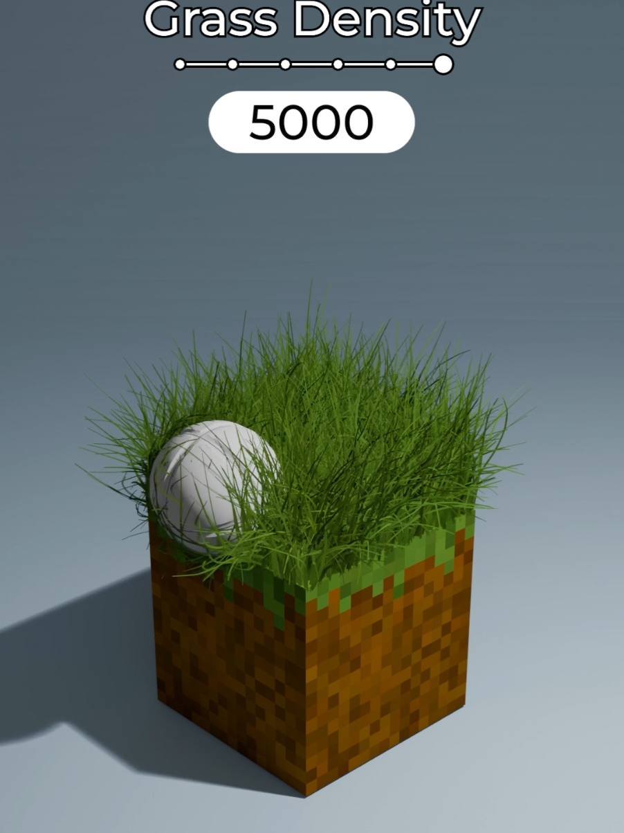 grass de.nsity in blender #Minecraft #blender #3d 