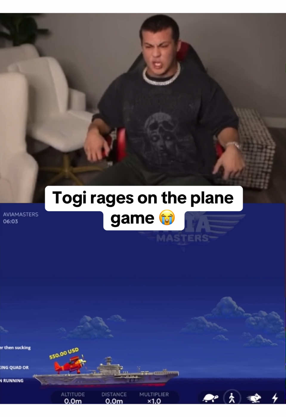 Togi rages on the plane game 😭 #kickstreaming #Togi #stevewilldoit