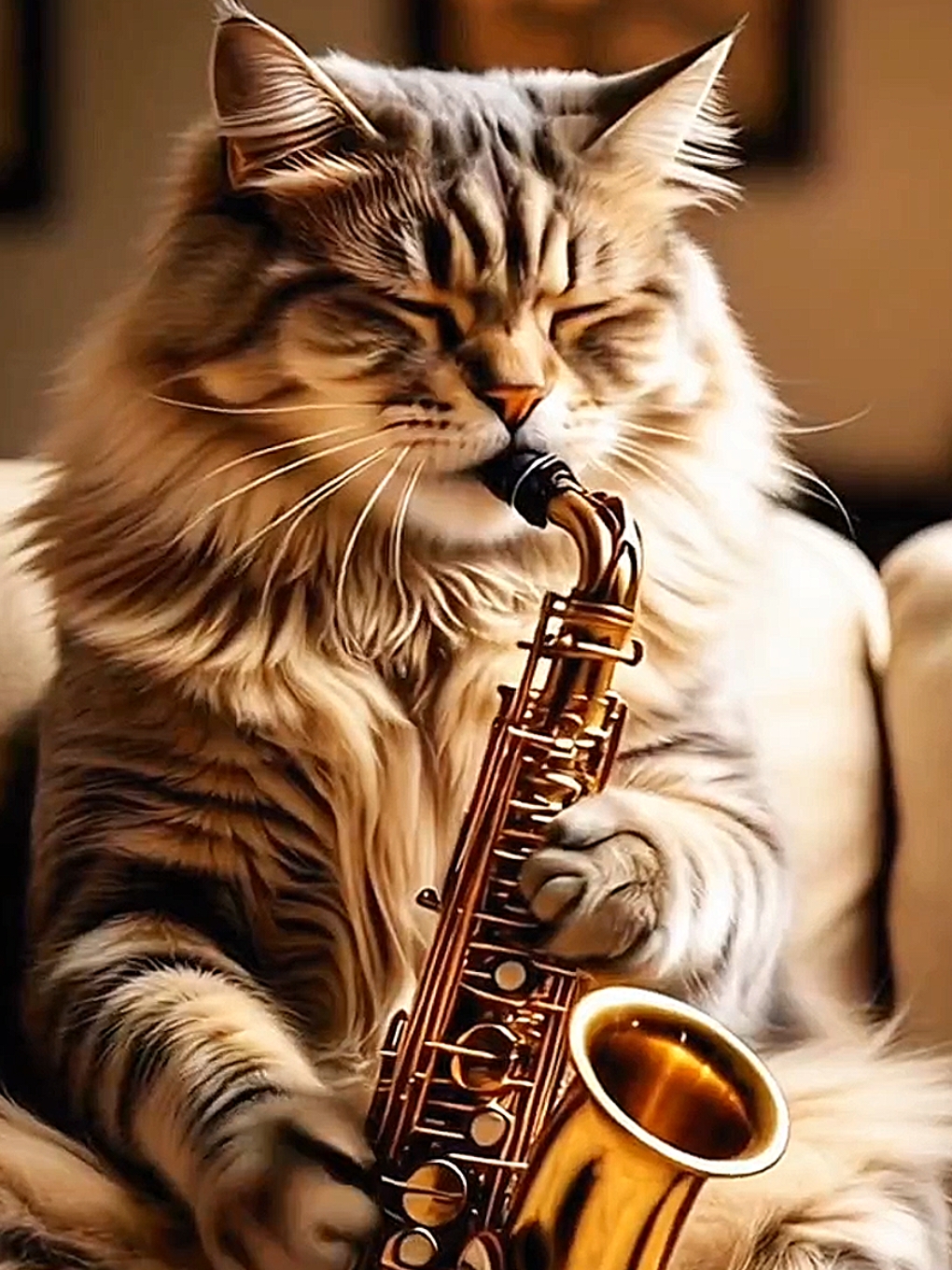 #sax #cat #ia #animaisnotiktok #saxophone #musica #instrumental 