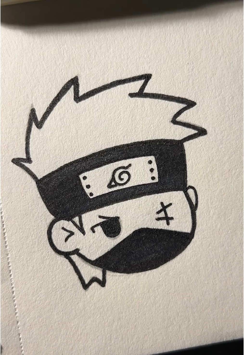 Easy Kakashi Drawing #artistsoftiktok #easydrawing #howto #tutorial #animeart #fyp 