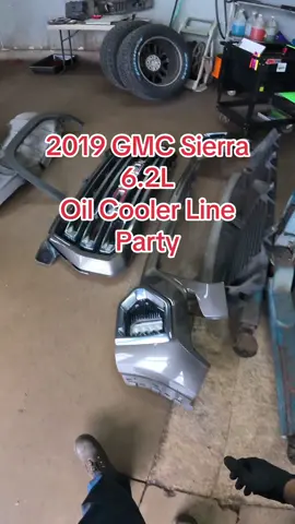 Gravy Oil Coolers Lines On This #gmc #sierra #at4 #2019 ##oil##cooler##lines##mechanic##auto##shop##messy##fyp##leak##snapon##chevy