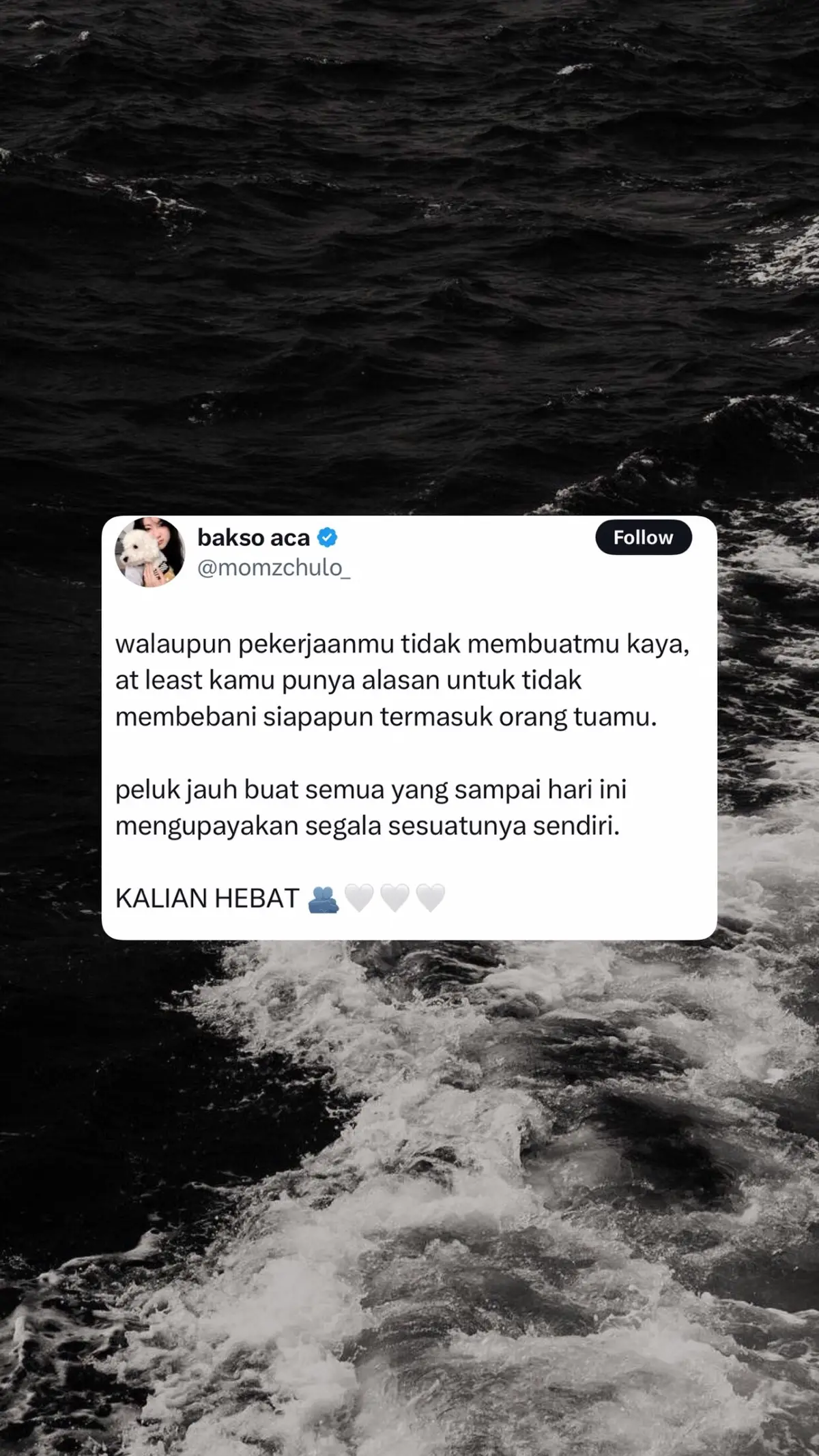 kalian hebat!🫂 #katakata #katakatamotivasi #katakatabijak #katakatabijak #katakatamutiara #katakatasad #katakatastory #quotes #quotestory #quoteoftheday #quotesaesthetic #quotesindonesia #sadstory #sadvibes #foryou #foryoupage #fyp #fypシ゚ #viraltiktok #berandafyp #qotd 