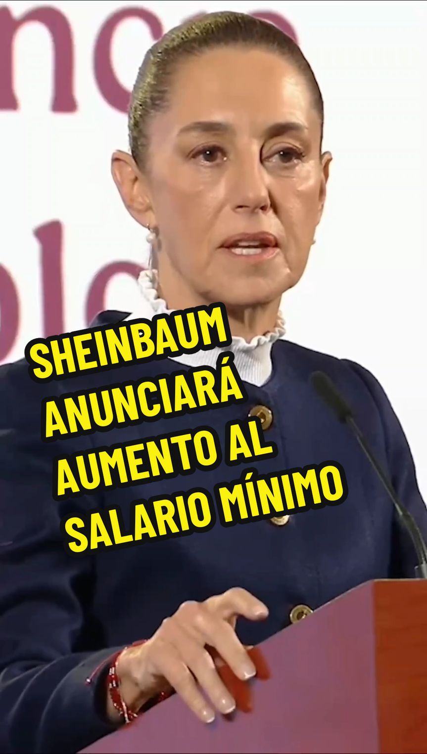 💵 La presidenta Claudia Sheinbaum anunció que este miércoles 4 de diciembre, en caso de llegar a un acuerdo, tras algunas reuniones, presentará el tema de salario mínimo. #salariominimo #dinero #economía #negocios #claudiasheinbaum #news #política #video #fyp 