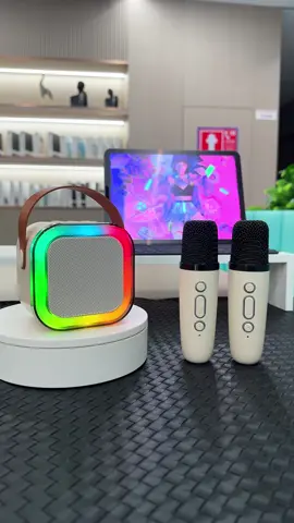 Fall Portable Wireless Karaoke Speaker with Microphone, HIFI Stereo Sound Subwoofers, KTV Speaker Subwoofer with RGB Colorful LED Lights, Karaoke Machine Sound System for Outdoor Sports Travel, Audio Device, Room Accessories
