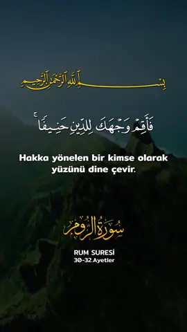 Rum Suresi 30-32.Ayetler #quran #kuranıkerim #قران_كريم