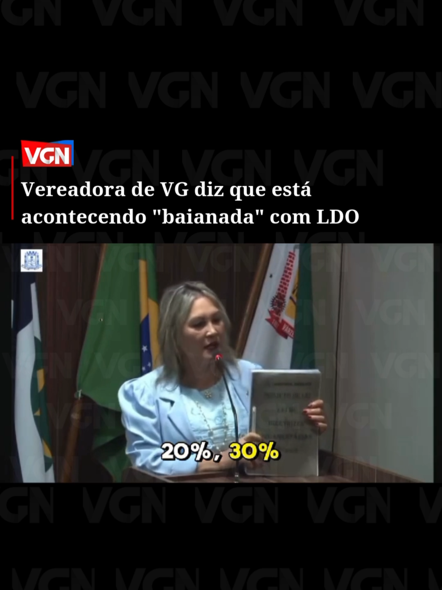 A vereadora de Várzea Grande, Rosy Prado (União), usou um termo xenofóbico para expor os problemas com o projeto de Lei de Diretrizes Orçamentárias (LDO) analisado na sessão desta terça-feira (03.12) na Câmara. 