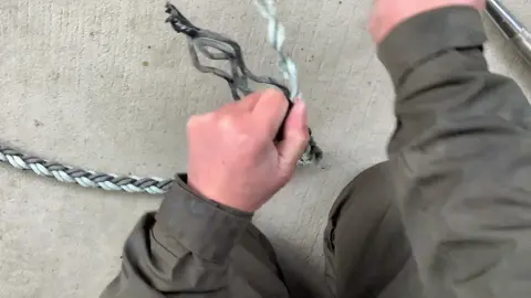 エイトロープのアイスプライス　こんなロープなら簡単にできる！　8strand rope eye splice 2