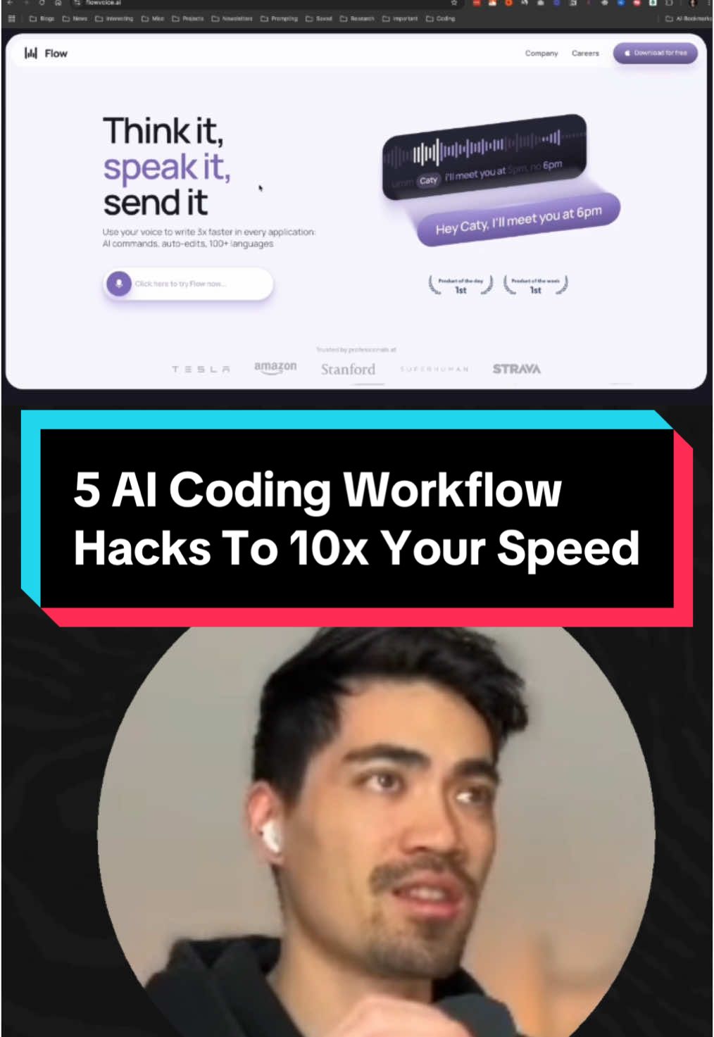 5 AI Coding Workflow Hacks: 1. Copycoder.ai 2. Flowvoice.ai 3. Claude for planning 4. v0 for design 5. Going slow to go fast #ai #cursor #coding #copycoder